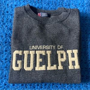 Dark Grey Salt and Pepper University of Guelph Crew Neck